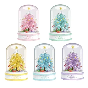 ตัวต่อต้นคริสต์มาสเลโก้พร้อมดนตรี ครบสี 5/ชิ้น ตัวต่อสร้างสรรค์พร้อมไฟและหมุนได้ ของขวัญเทศกาลที่ต้องมี