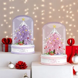 ตัวต่อต้นคริสต์มาสเลโก้พร้อมดนตรี ตัวต่อสร้างสรรค์พร้อมไฟและหมุนได้ ของขวัญเทศกาลที่ต้องมี 2/ชิ้น